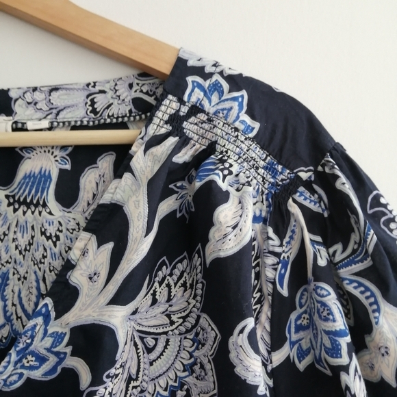 Fat Face Plus Size Maddox Blue Paisley Print Faux Wrap Dress With Pockets 20 - Picture 7 of 16